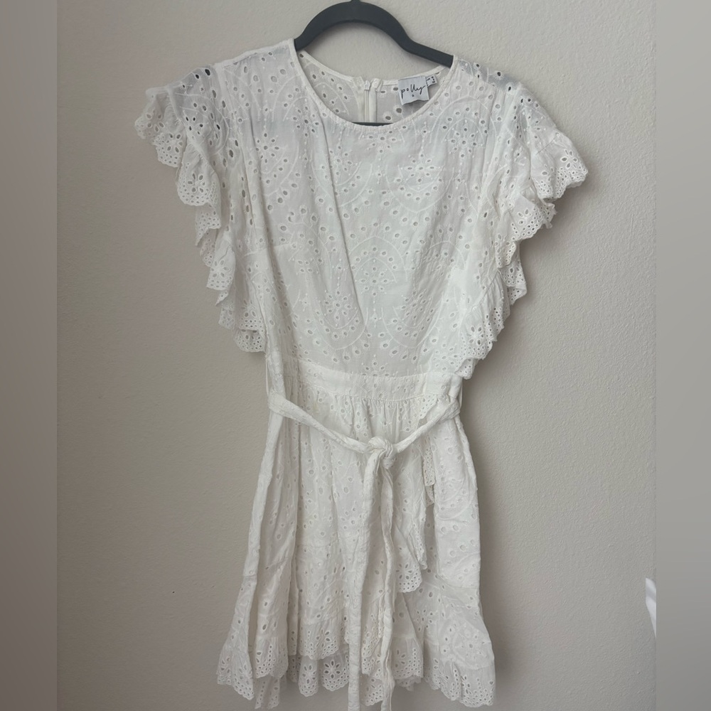 Princess Polly White Eyelet Mini Dress
